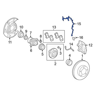 Toyota OE - Front Right ABS Wheel Speed Sensor Wiring Harness
