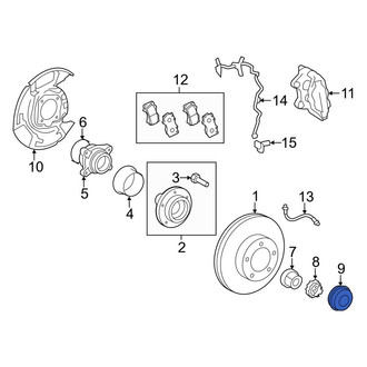 Toyota OE - Front Wheel Bearing Dust Cap