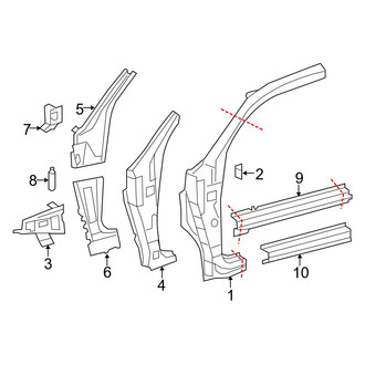 Toyota OE - Cab - Hinge Pillar (Regular Cab), (Regular Cab)