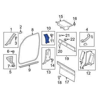 Toyota OE - Right Upper Truck Cab Corner Trim Panel