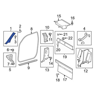 Toyota OE - Left Body A-Pillar Trim Panel