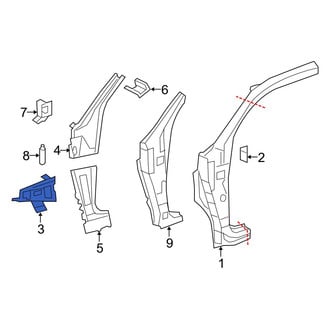 Toyota OE - Right Body A-Pillar Reinforcement