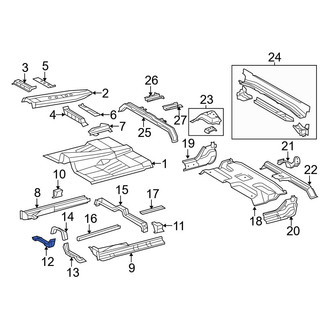 Toyota OE - Front Right Floor Pan Reinforcement