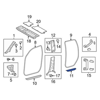 Toyota OE - Rear Left Door Sill Plate