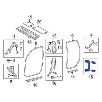 Toyota OE - Rear Interior Grab Bar