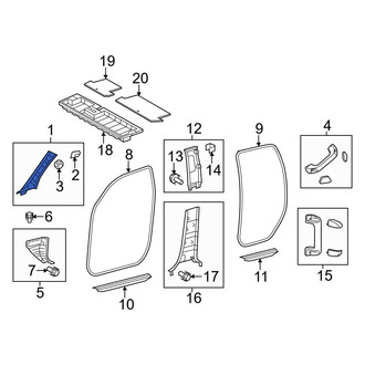 Toyota OE - Left Body A-Pillar Trim Panel
