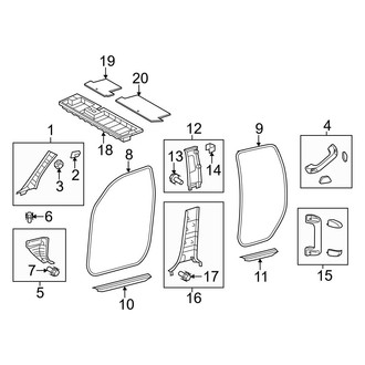 Toyota OE - Cab - Interior Trim (Pillars & Rockers), (Double Cab)