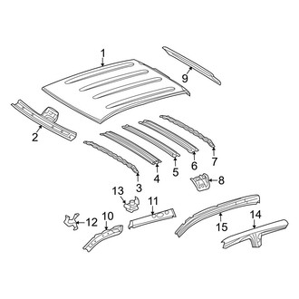 Toyota OE - Cab - Roof & Components (W/O Sunroof), (CrewMax)