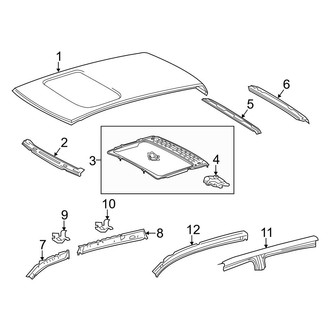 Toyota OE - Cab - Roof & Components (With Sunroof), (CrewMax)
