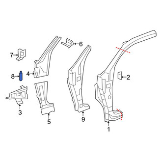 Toyota OE - Right Body A-Pillar Reinforcement