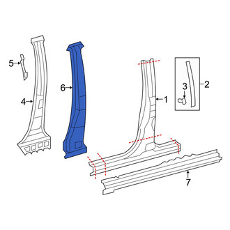 Toyota OE - Right Body B-Pillar Reinforcement