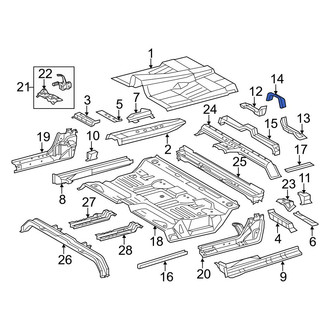 Toyota OE - Center Floor Pan Reinforcement