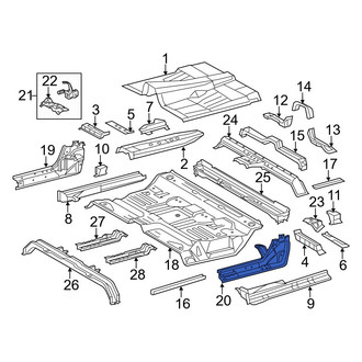 Toyota OE - Left Floor Pan Reinforcement