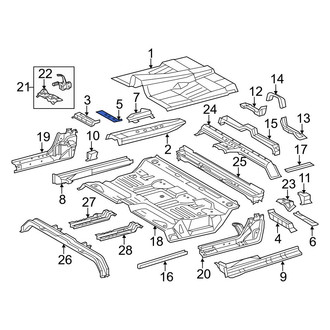 Toyota OE - Front Center Right Floor Pan Crossmember