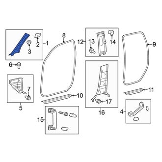 Toyota OE - Left Body A-Pillar Trim Panel