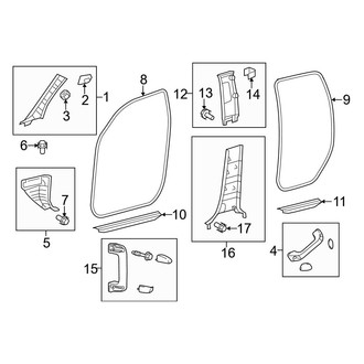 Toyota OE - Cab - Interior Trim (Pillars & Floor), (CrewMax)