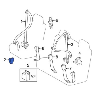 Toyota OE - Front Seat Belt Retractor Cover