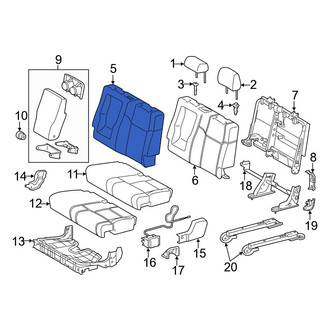 Toyota OE - Rear Left Seat Back Cushion Cover