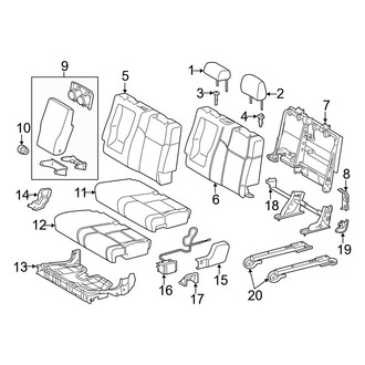 Toyota OE - Seats & Tracks - Rear Seat Components (Driver Side), (1794 Edition / Limited / Platinum / SR5 / TRD Pro CrewMax)