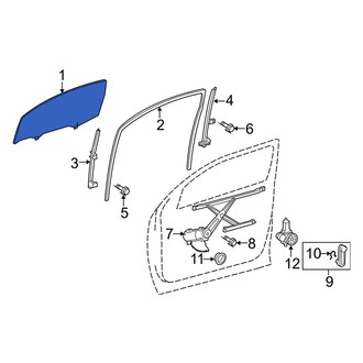 Toyota OE - Front Left Door Glass