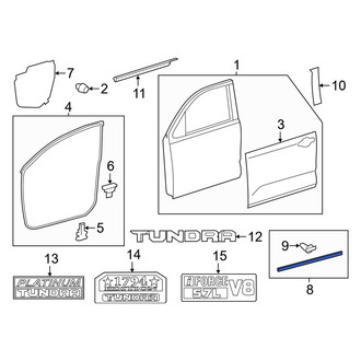 Toyota OE - Front Left Lower Door Seal