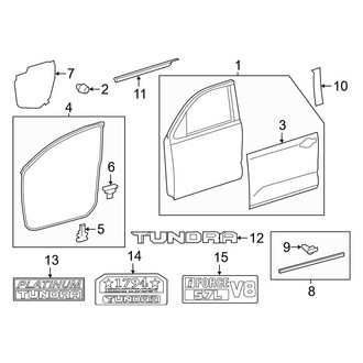 Toyota OE - Front Door - Door & Components