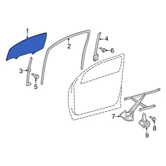 Toyota OE - Rear Left Door Glass