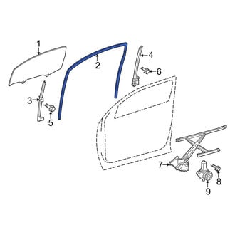 Toyota OE - Front Right Upper Window Channel