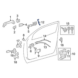 Toyota OE - Front Left Door Lock Operating Rod