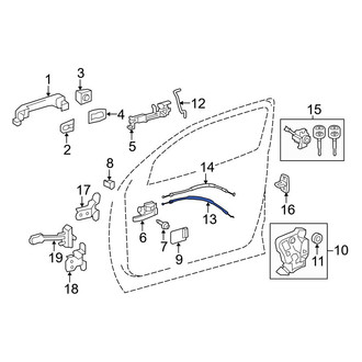 Toyota OE - Front Door Latch Cable