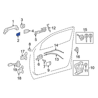 Toyota OE - Front Outer Exterior Door Handle Pad