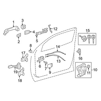 Toyota OE - Front Door - Lock & Hardware