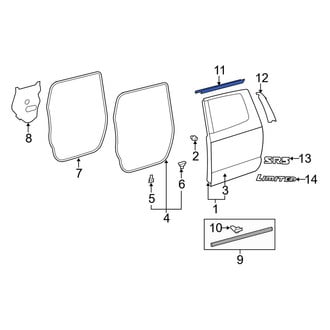 Toyota OE - Rear Left Door Belt Molding