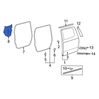 Toyota OE - Rear Left Door Water Deflector