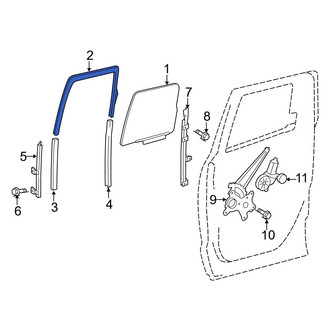Toyota OE - Rear Left Upper Window Channel