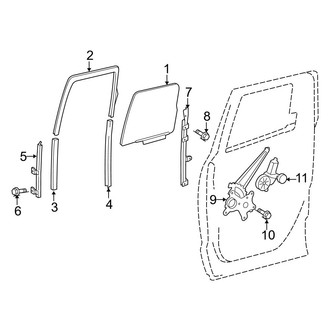 Toyota OE - Rear Door - Glass & Hardware