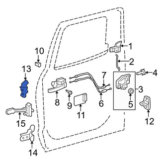 Toyota OE - Rear Left Upper Door Hinge