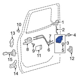 Toyota OE - Rear Left Door Latch Assembly