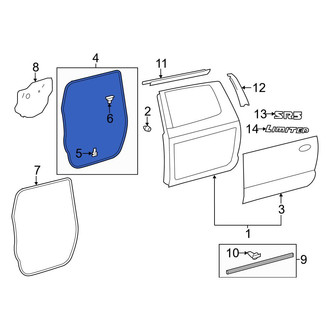 Toyota OE - Rear Right Outer Door Seal