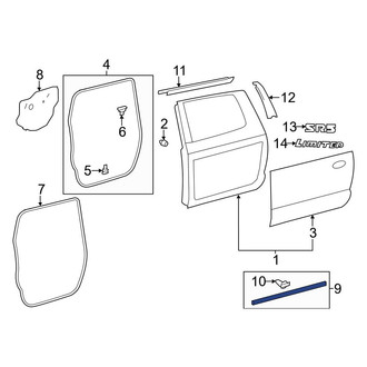Toyota OE - Rear Left Lower Door Seal