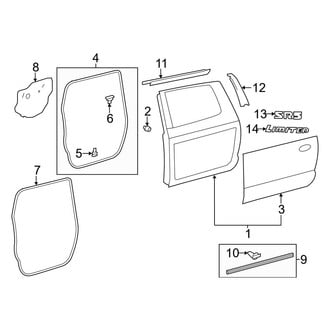 Toyota OE - Rear Door - Door & Components