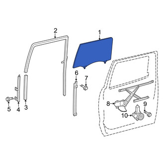 Toyota OE - Front Right Door Glass