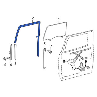 Toyota OE - Rear Left Upper Window Channel