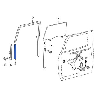 Toyota OE - Rear Right Lower Window Channel