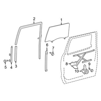 Toyota OE - Rear Door - Glass & Hardware