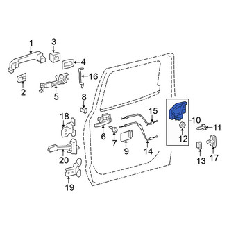 Toyota OE - Rear Left Door Latch Assembly