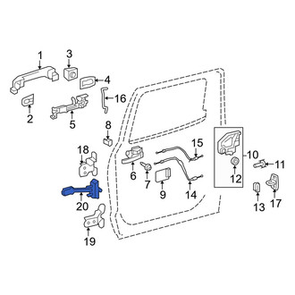 Toyota OE - Rear Left Door Check
