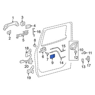 Toyota OE - Rear Left Interior Door Handle Trim