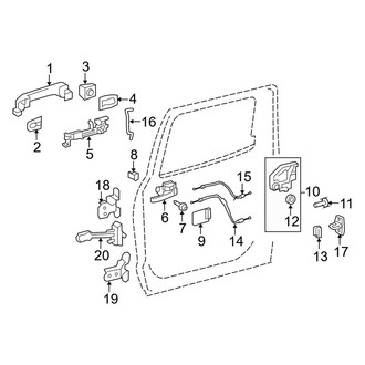 Toyota OE - Rear Door - Lock & Hardware