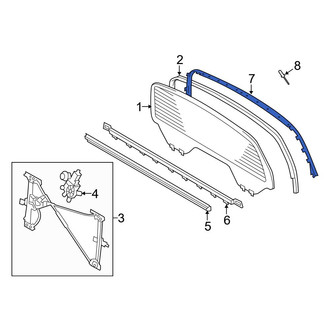 Toyota OE - Rear Back Glass Reveal Molding